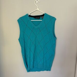 Aqua Sleeveless Sweater Vest